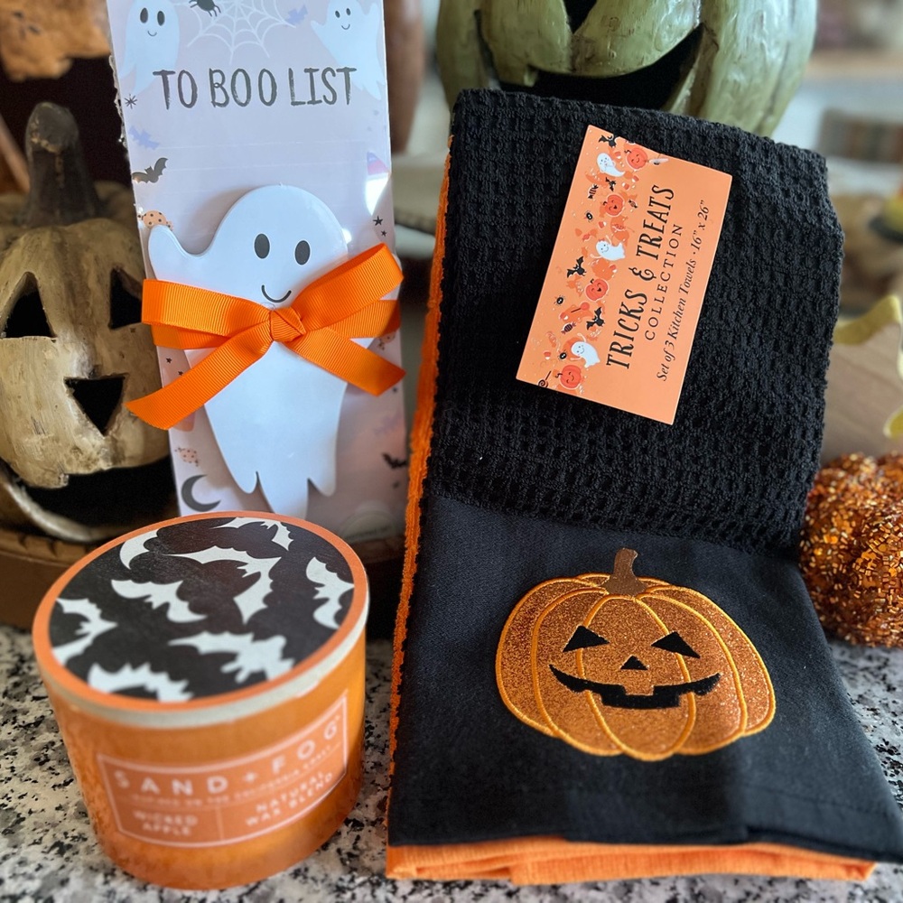 Halloween Pumpkin Kitchen Towel Bundle